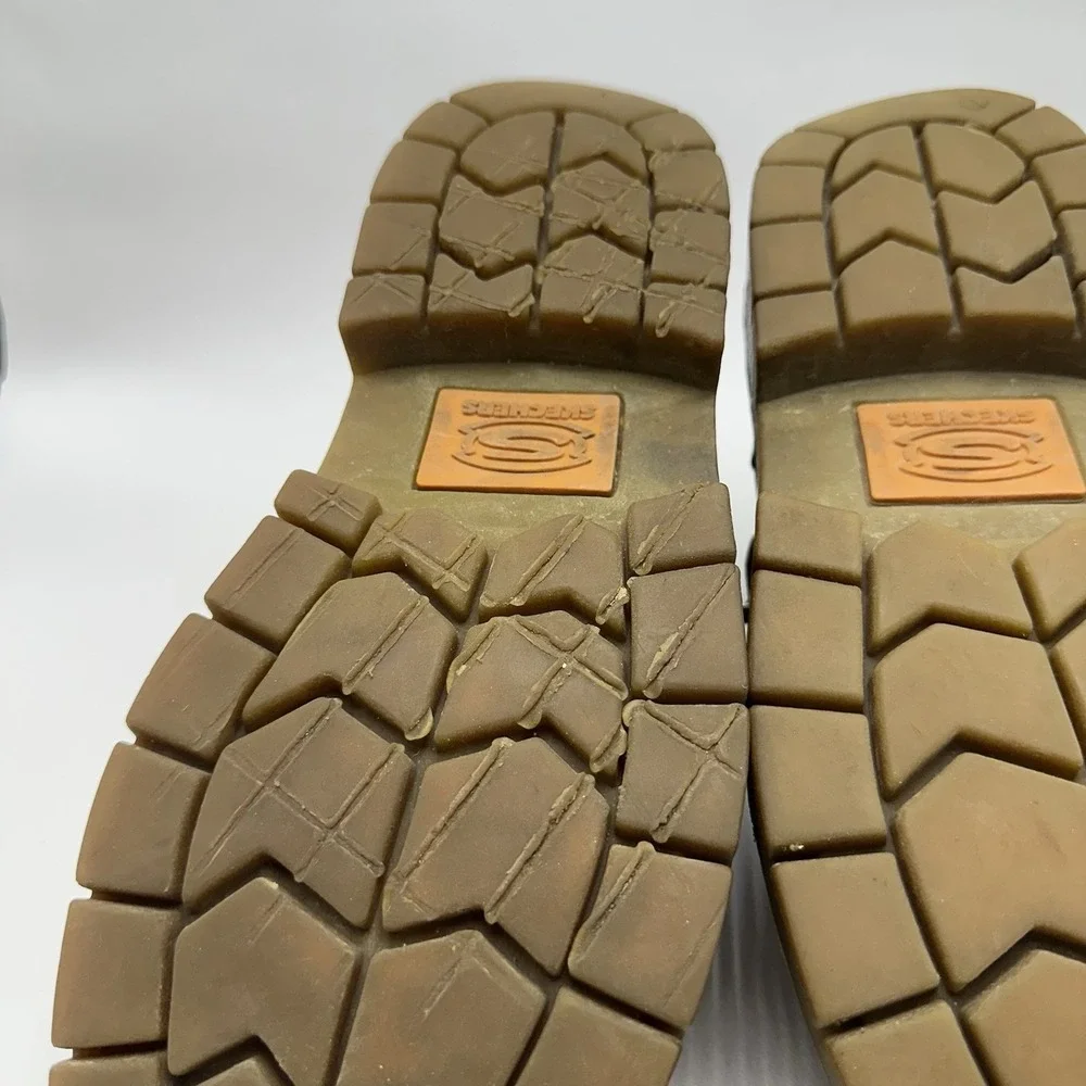 Skechers Buckle Platform Chukka‎ Chunky Lug Shoes Mens Sz 9.5 Y2K 90s Brown